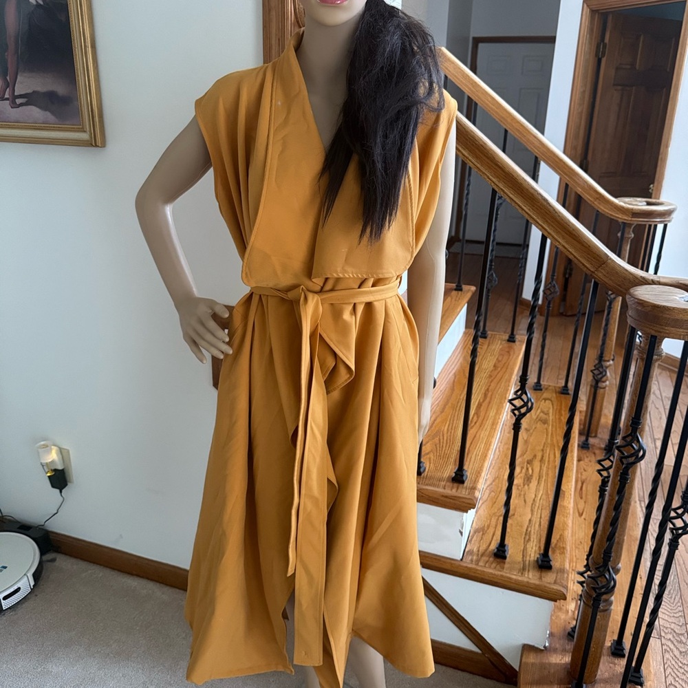Mustard Yellow Wrap Dress